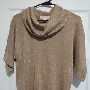 Michael Kors metallic cowl neck sweater